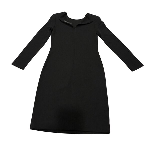 St John Knee Length Knit Sheath Dress, Black 2 - Picture 6 of 7